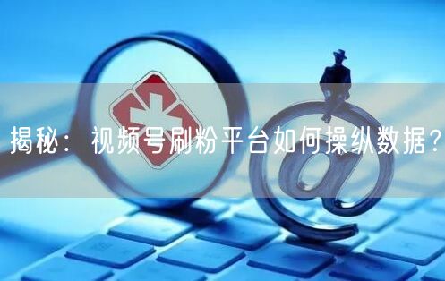 揭秘：视频号刷粉平台如何操纵数据？