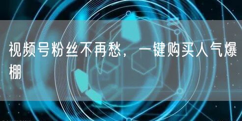 视频号粉丝不再愁，一键购买人气爆棚