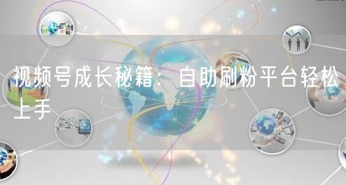 视频号成长秘籍：自助刷粉平台轻松上手
