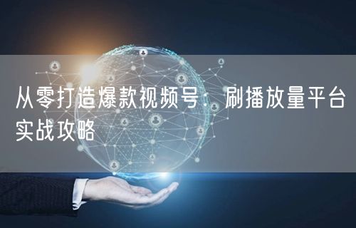 从零打造爆款视频号:刷播放量平台实战攻略