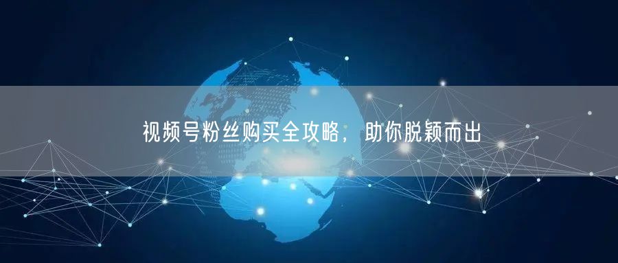 视频号粉丝购买全攻略，助你脱颖而出