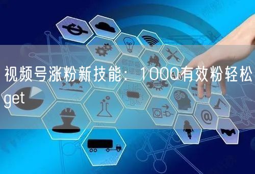 视频号涨粉新技能：1000有效粉轻松get√