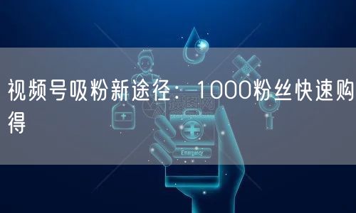 视频号吸粉新途径：1000粉丝快速购得