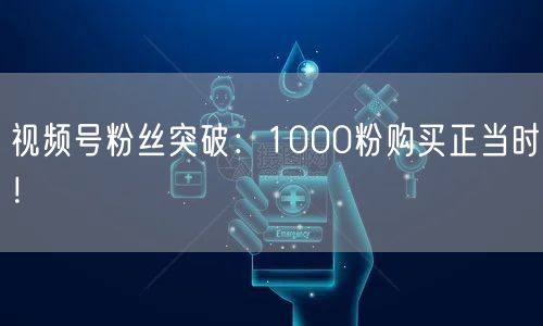 视频号粉丝突破：1000粉购买正当时！