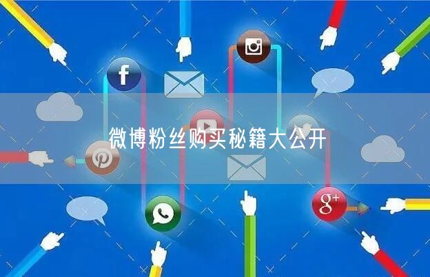 微博粉丝购买秘籍大公开