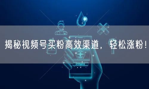 揭秘视频号买粉高效渠道,轻松涨粉!